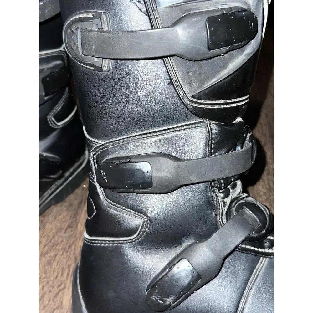 Alpinestars Youth Tech 3s Kids Motocross Dirt Bike Boots Kids Size 4 Black